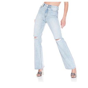 AFRM Jeans Ripped High Waist Wide Leg